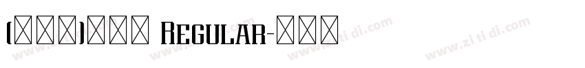 (蔫兔兔)舒芙蕾 Regular字体转换